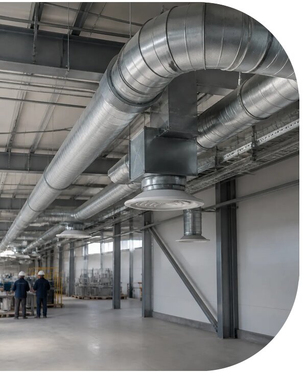 Монтаж вентиляции производственных помещений в Троицке